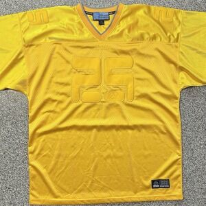 Vintage Clench Jersey #25 Mens XL Yellow Y2K JNCO FUBU Style Loose Baggy 701
